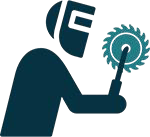 Cut-off process separating cast parts