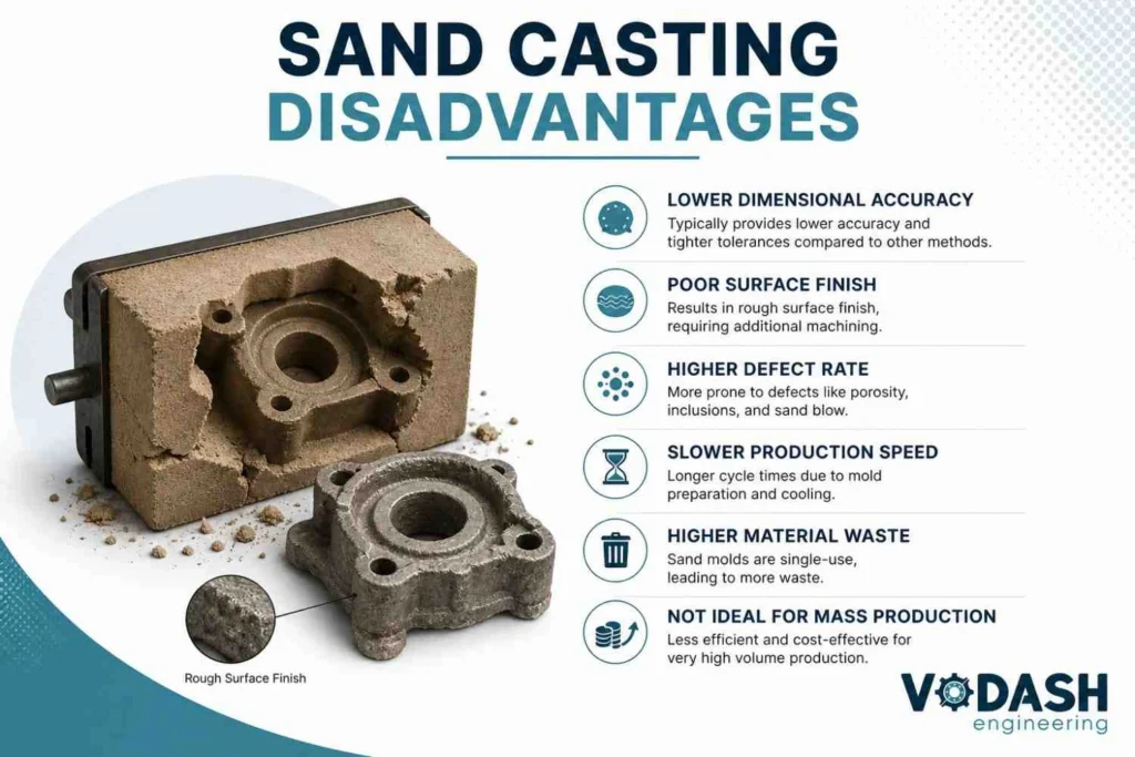 Sand Casting Disadvantages