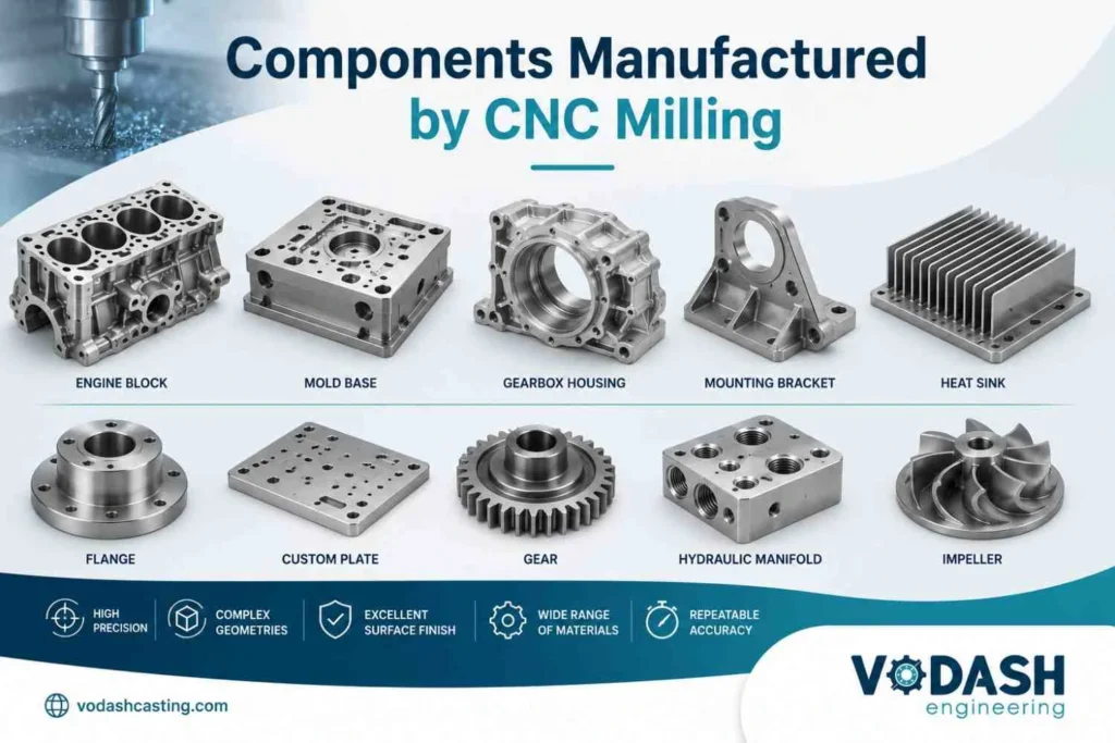 Components Manufactured by CNC Milling Components of CNC Milling