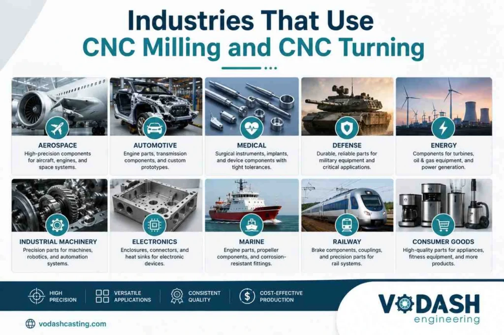 Industries That Use CNC Milling and CNC Turning Industries of CNC Milling & Turning